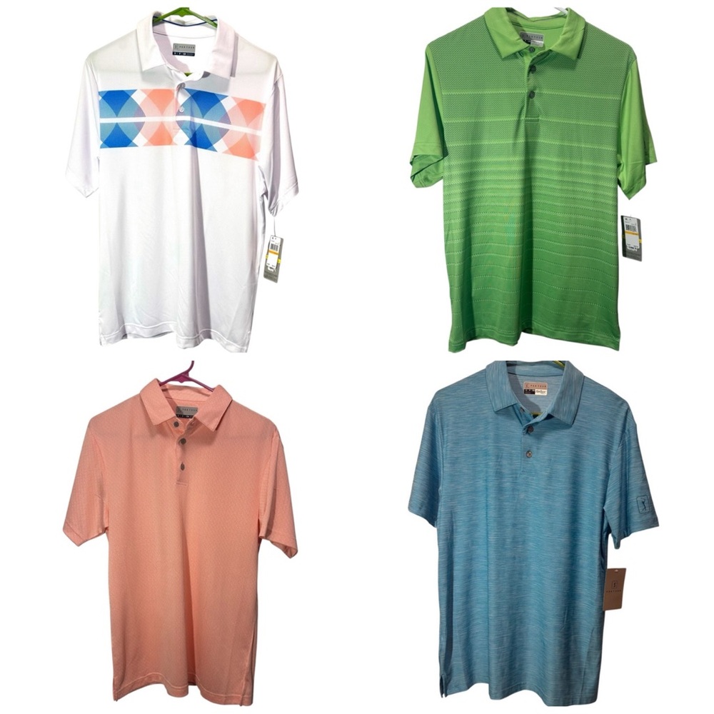 Lot‎ of *4* PGA TOUR GOLF Polo Shirts Size Small NEW